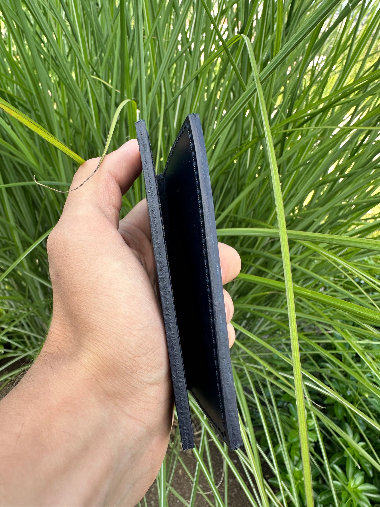 The Classic Card Case- Italian Latigo leather "Midnight Navy"