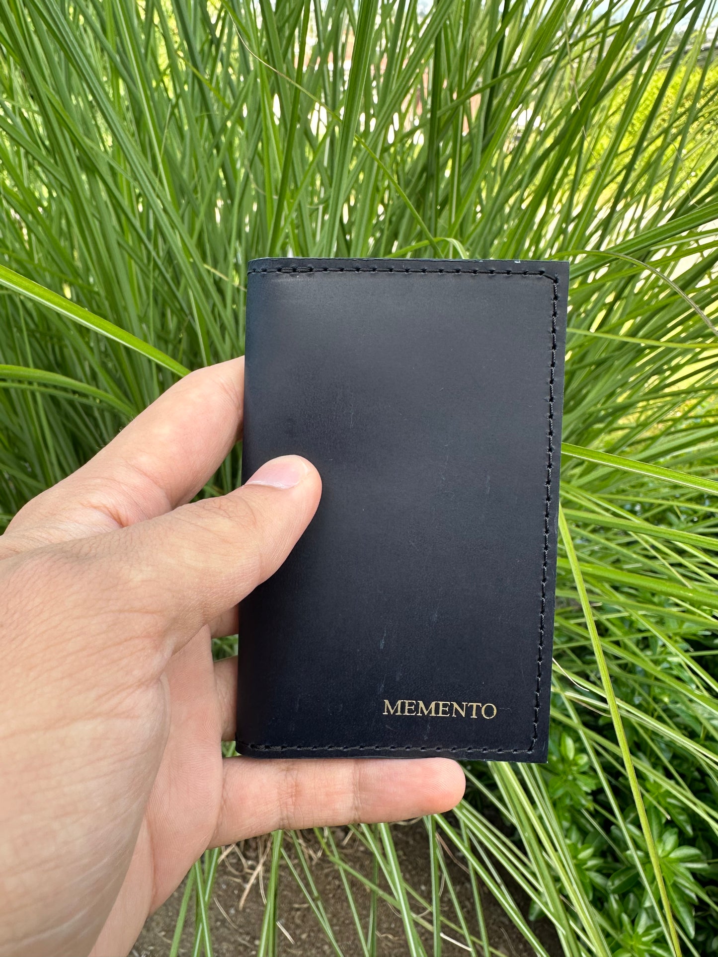 The Classic Card Case- Italian Latigo leather "Midnight Navy"