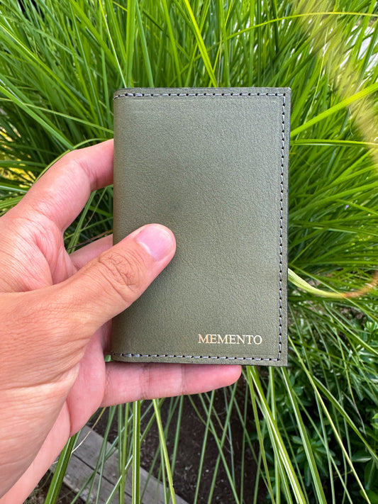 The Classic Card Case- Conceria Puccini Koala “Matcha Green”